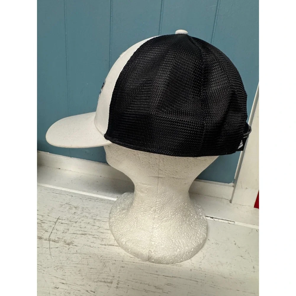 Adidas Golf Trucker Hat White Black Snapback Mesh Cap One Size OSFM